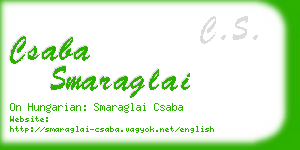 csaba smaraglai business card